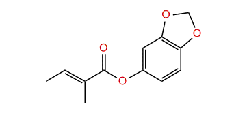 Sesamyl (Z)-2-methyl-2-butenoate